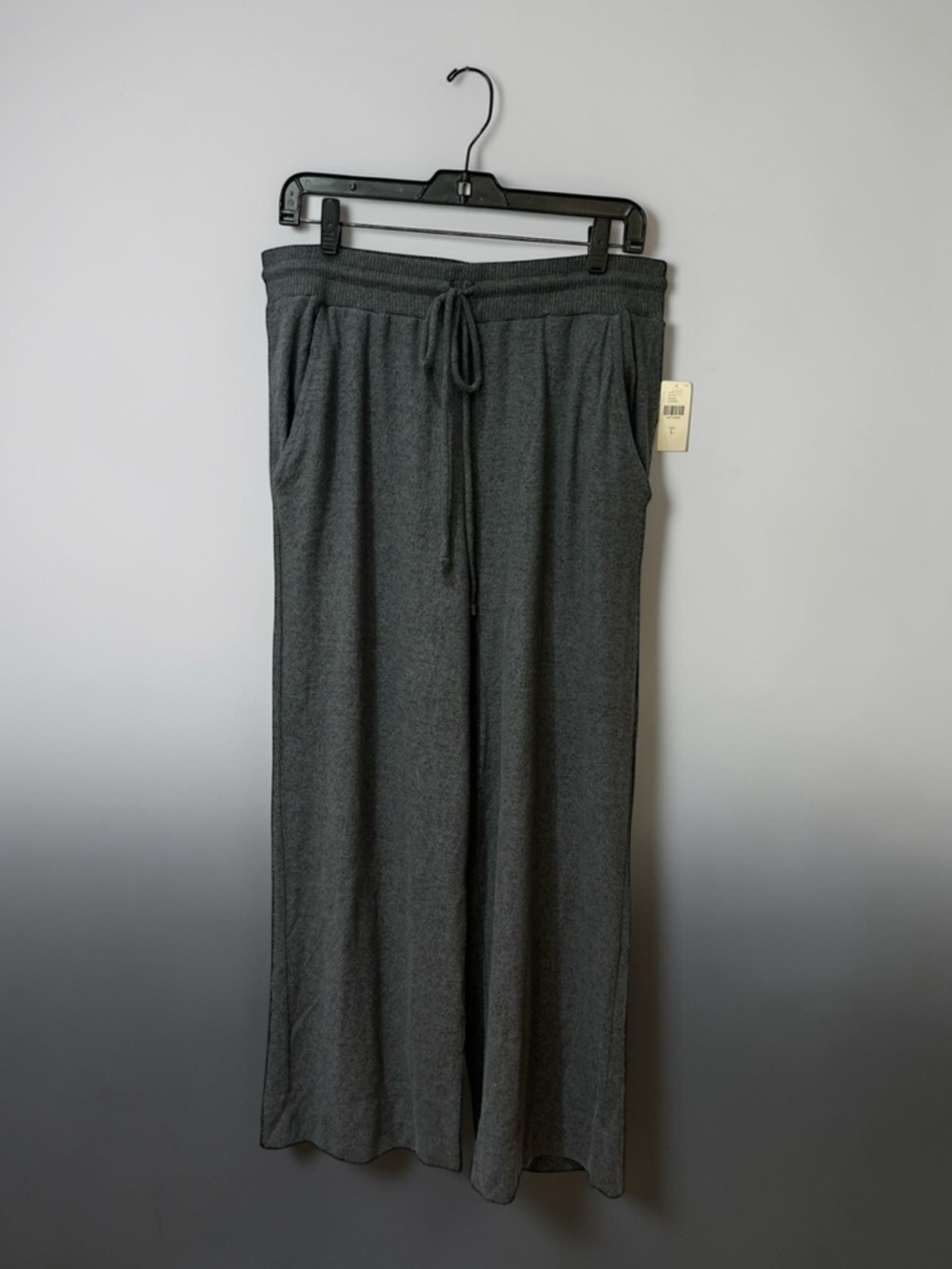 Anthropologie Dark Gray Wide Leg Lounge Pants size Large